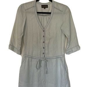 Michael Stars XS Linen Tencil Light Denim Shirt